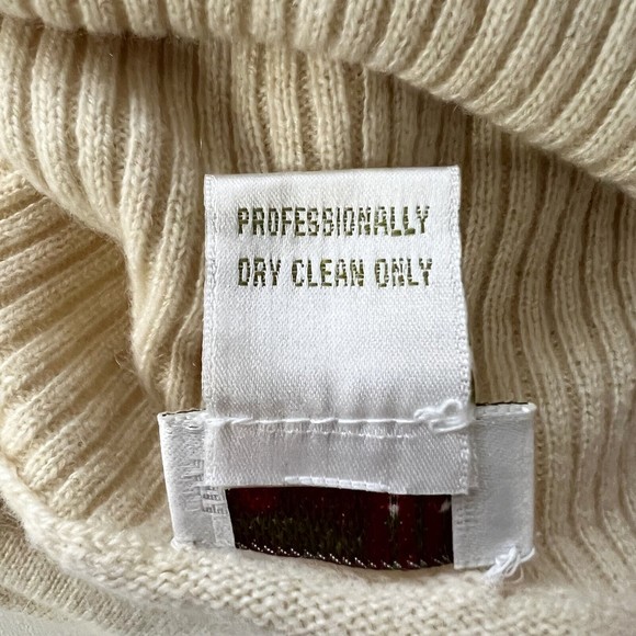 CULLEN 100% CASHMERE PALE SAND BROWN TURTLENECK LONG SLEEVE SWEATER Sz M - Picture 8 of 11